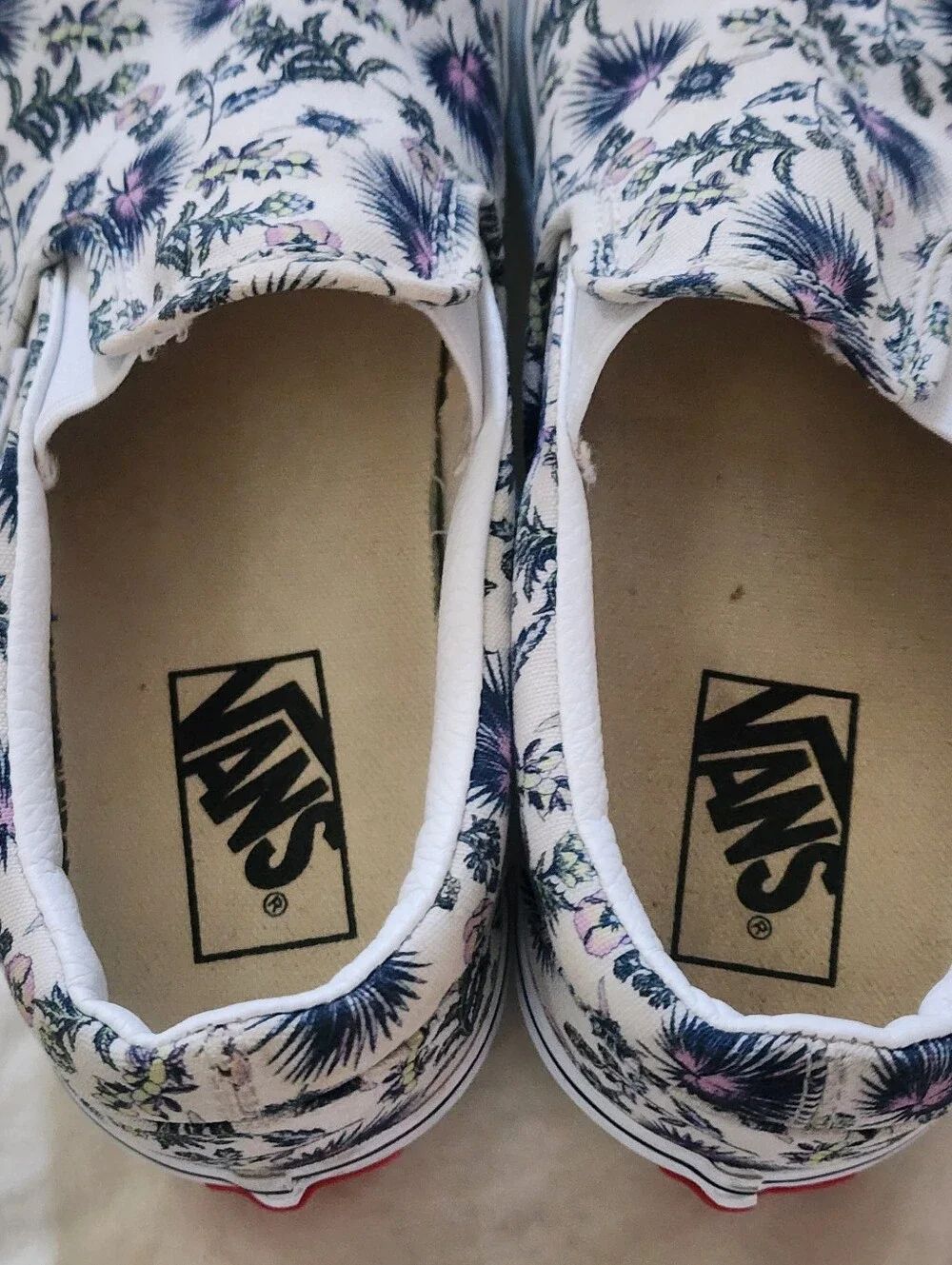 Vans Paradise Floral Slip-On Canvas Sneakers Unisex Womens 9